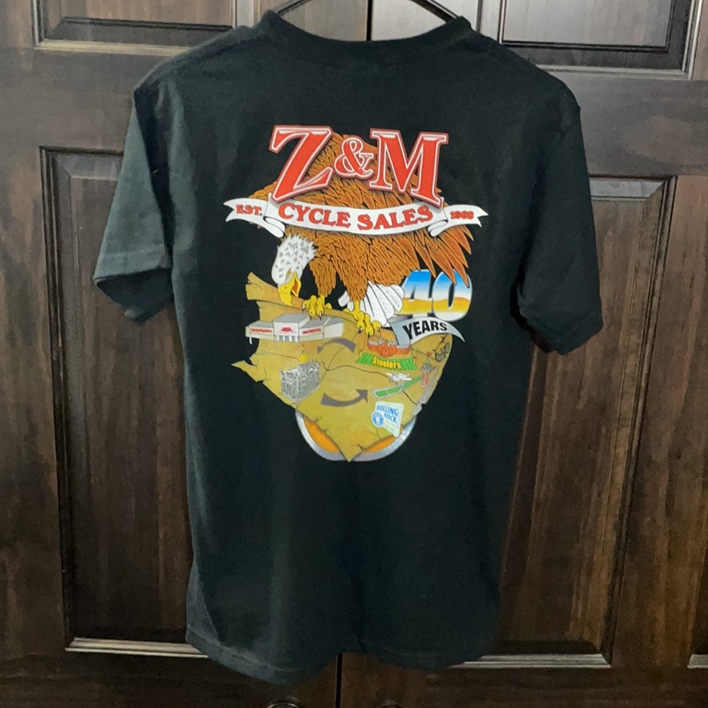 Vintage Harley Davidson Z&M cycles Greensburg Pennsylvania tee shirt